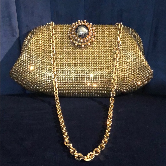 Judith Leiber Gold Handbag. - Picture 4 of 4
